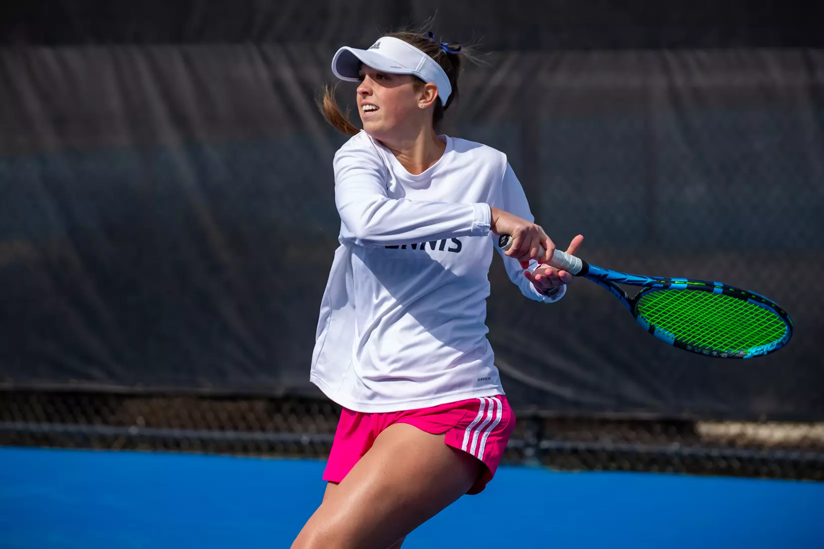 STATESBORO, GEORGIA - FEBRUARY 13: Georgia Southern Women’s Tennis faces the South Carolina State Bulldogs at the Wallis Tennis Center on February 13, 2022 in Statesboro, Georgia