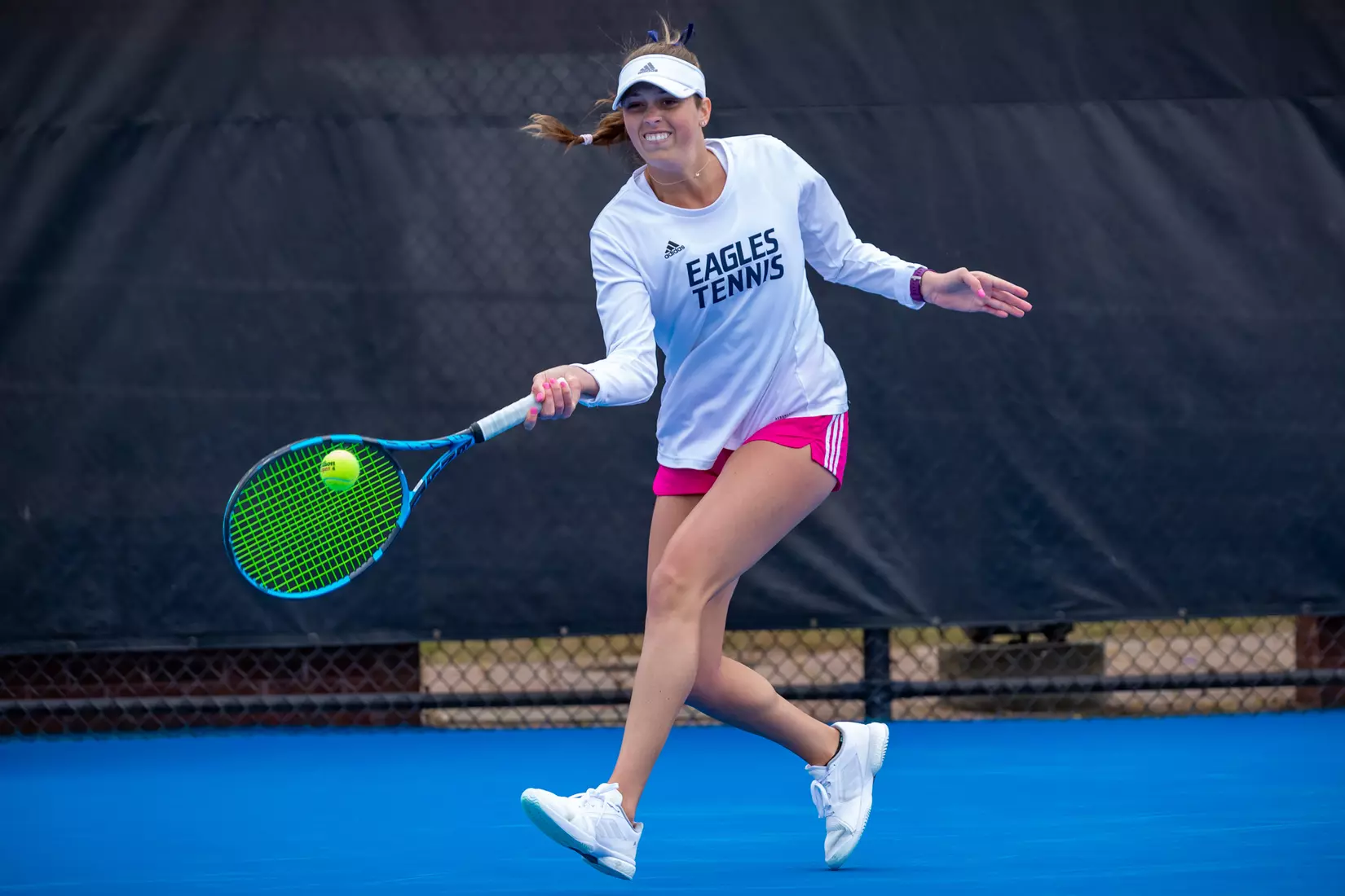 STATESBORO, GEORGIA - FEBRUARY 13: Georgia Southern Women’s Tennis faces the South Carolina State Bulldogs at the Wallis Tennis Center on February 13, 2022 in Statesboro, Georgia