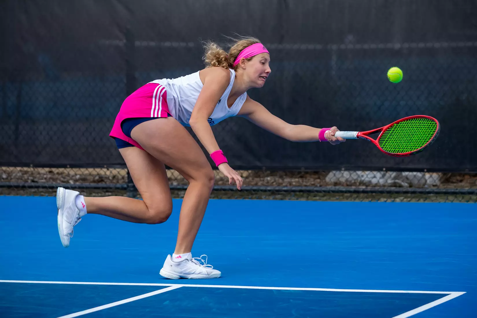 STATESBORO, GEORGIA - FEBRUARY 13: Georgia Southern Women’s Tennis faces the South Carolina State Bulldogs at the Wallis Tennis Center on February 13, 2022 in Statesboro, Georgia
