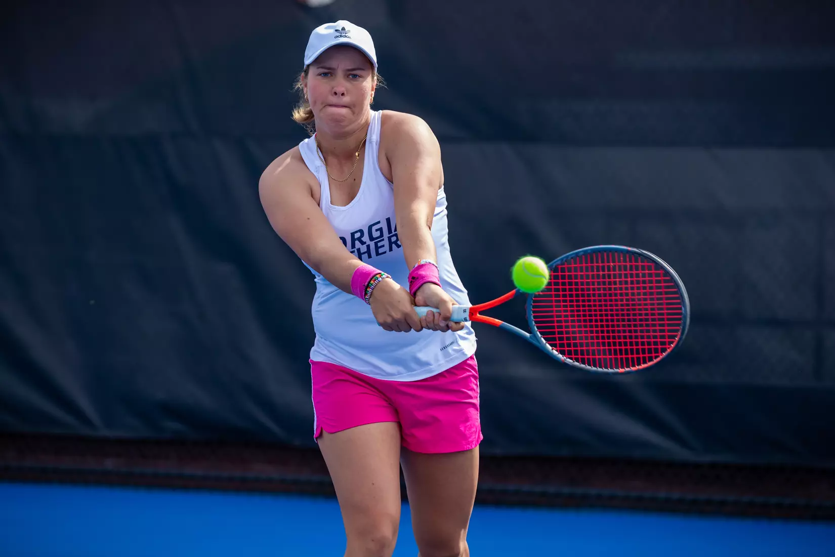STATESBORO, GEORGIA - FEBRUARY 13: Georgia Southern Women’s Tennis faces the South Carolina State Bulldogs at the Wallis Tennis Center on February 13, 2022 in Statesboro, Georgia