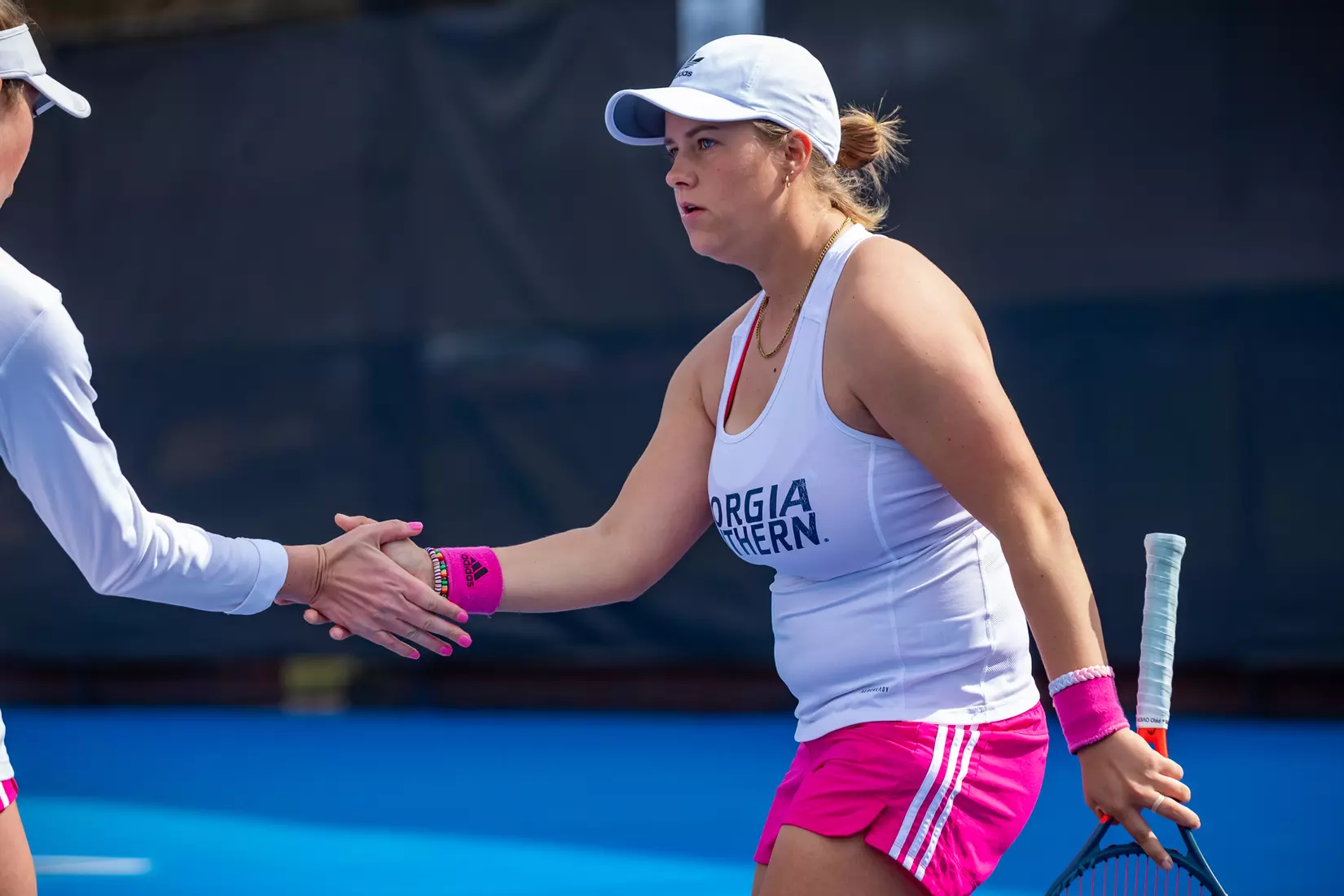 STATESBORO, GEORGIA - FEBRUARY 13: Georgia Southern Women’s Tennis faces the South Carolina State Bulldogs at the Wallis Tennis Center on February 13, 2022 in Statesboro, Georgia