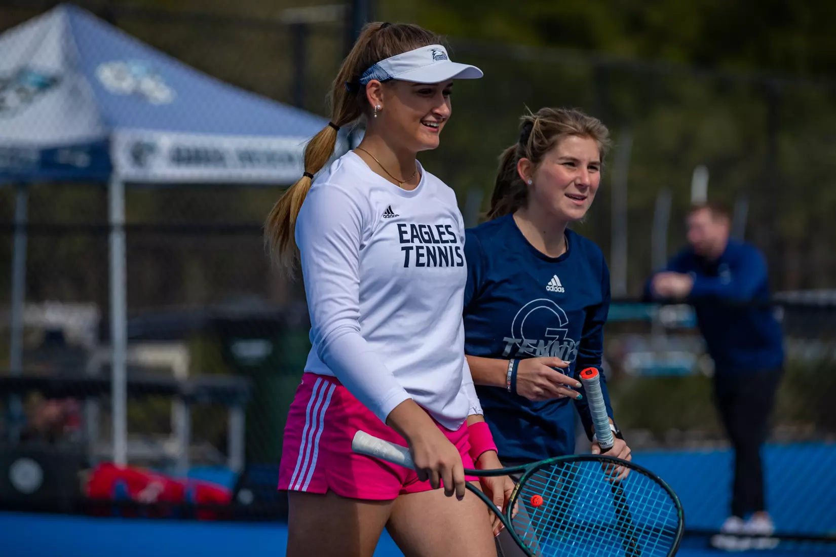 STATESBORO, GEORGIA - FEBRUARY 13: Georgia Southern Women’s Tennis faces the South Carolina State Bulldogs at the Wallis Tennis Center on February 13, 2022 in Statesboro, Georgia