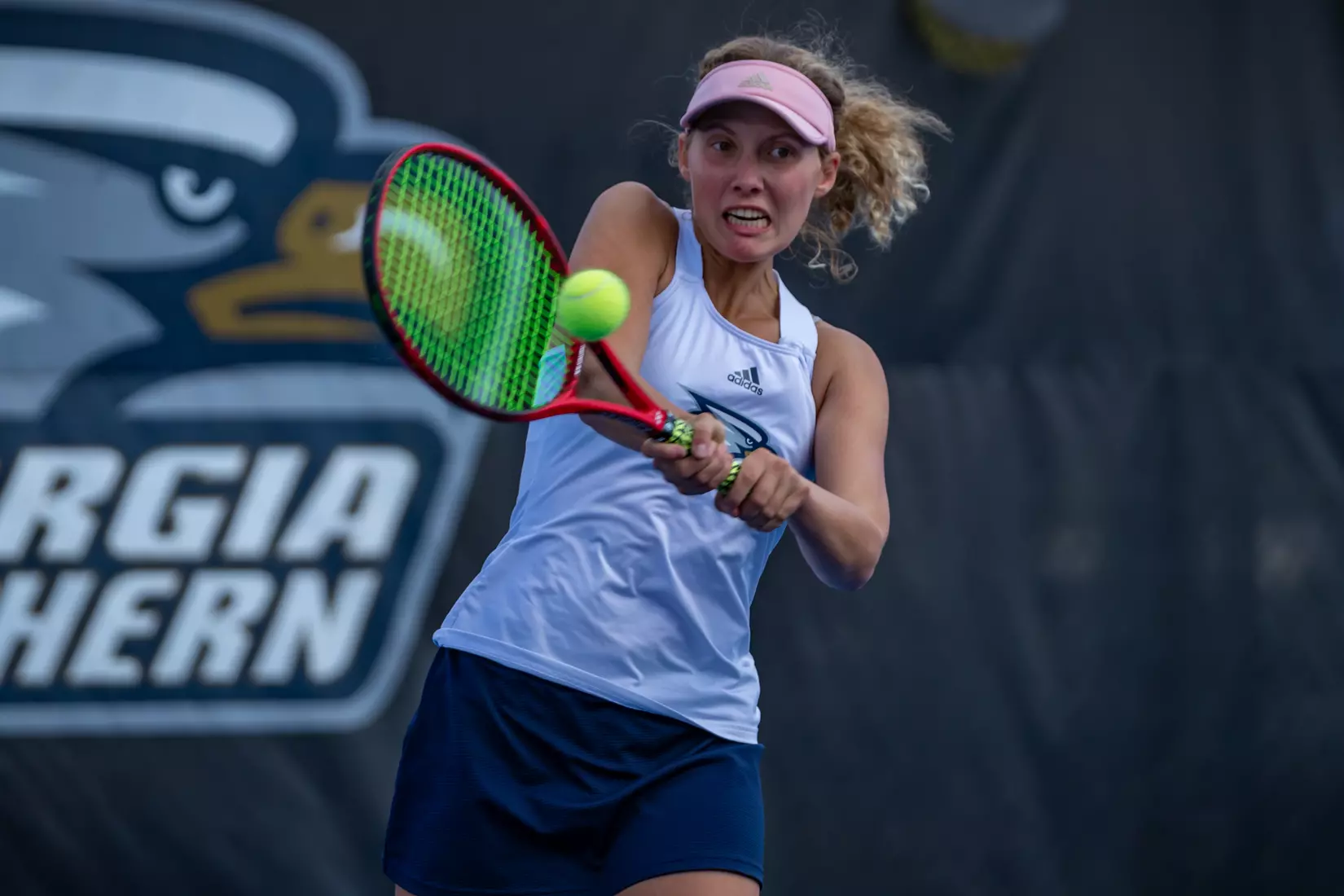 STATESBORO, GEORGIA - MARCH 17: Georgia Southern Women’s Tennis faces Rhode Island at the Wallis Tennis Center on March 17, 2022 in Statesboro, Georgia