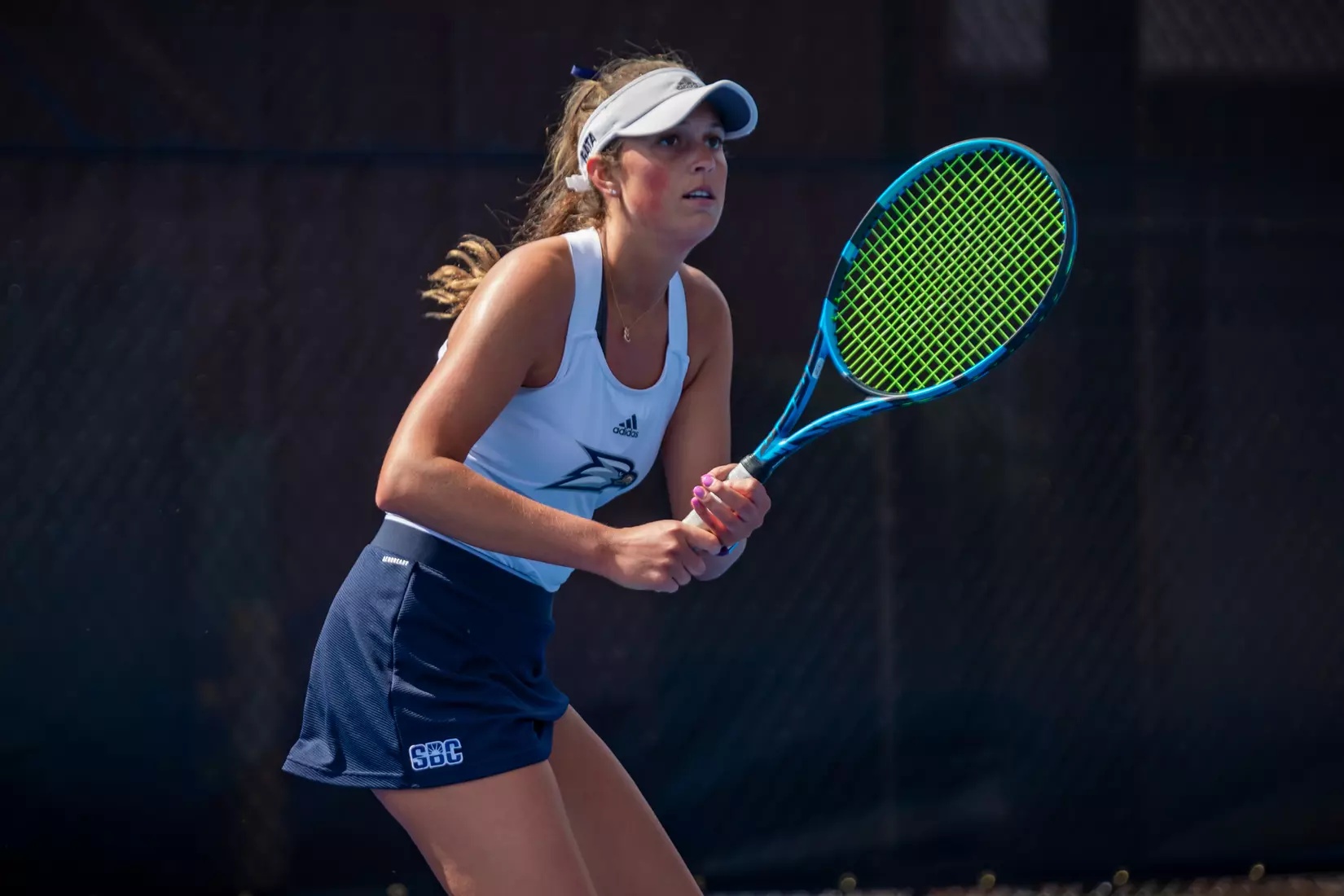 STATESBORO, GEORGIA - MARCH 17: Georgia Southern Women’s Tennis faces Rhode Island at the Wallis Tennis Center on March 17, 2022 in Statesboro, Georgia