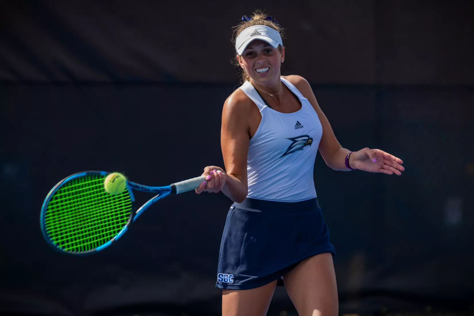 STATESBORO, GEORGIA - MARCH 17: Georgia Southern Women’s Tennis faces Rhode Island at the Wallis Tennis Center on March 17, 2022 in Statesboro, Georgia