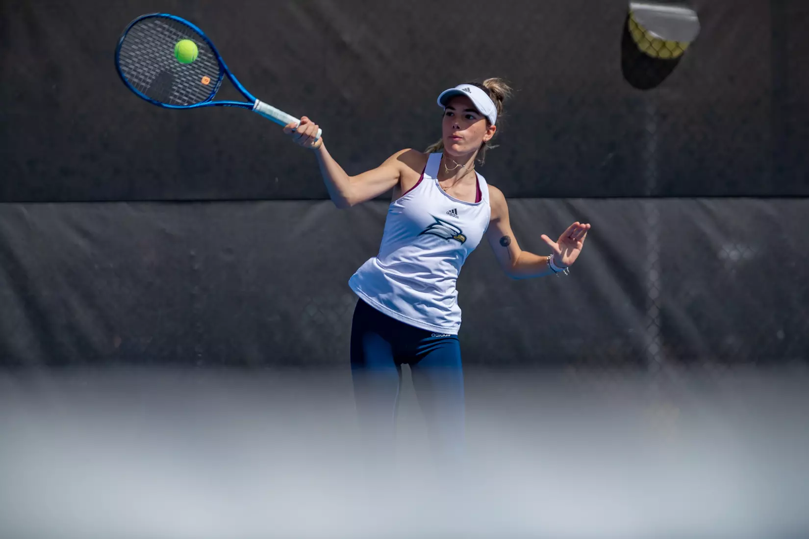 STATESBORO, GEORGIA - MARCH 17: Georgia Southern Women’s Tennis faces Rhode Island at the Wallis Tennis Center on March 17, 2022 in Statesboro, Georgia