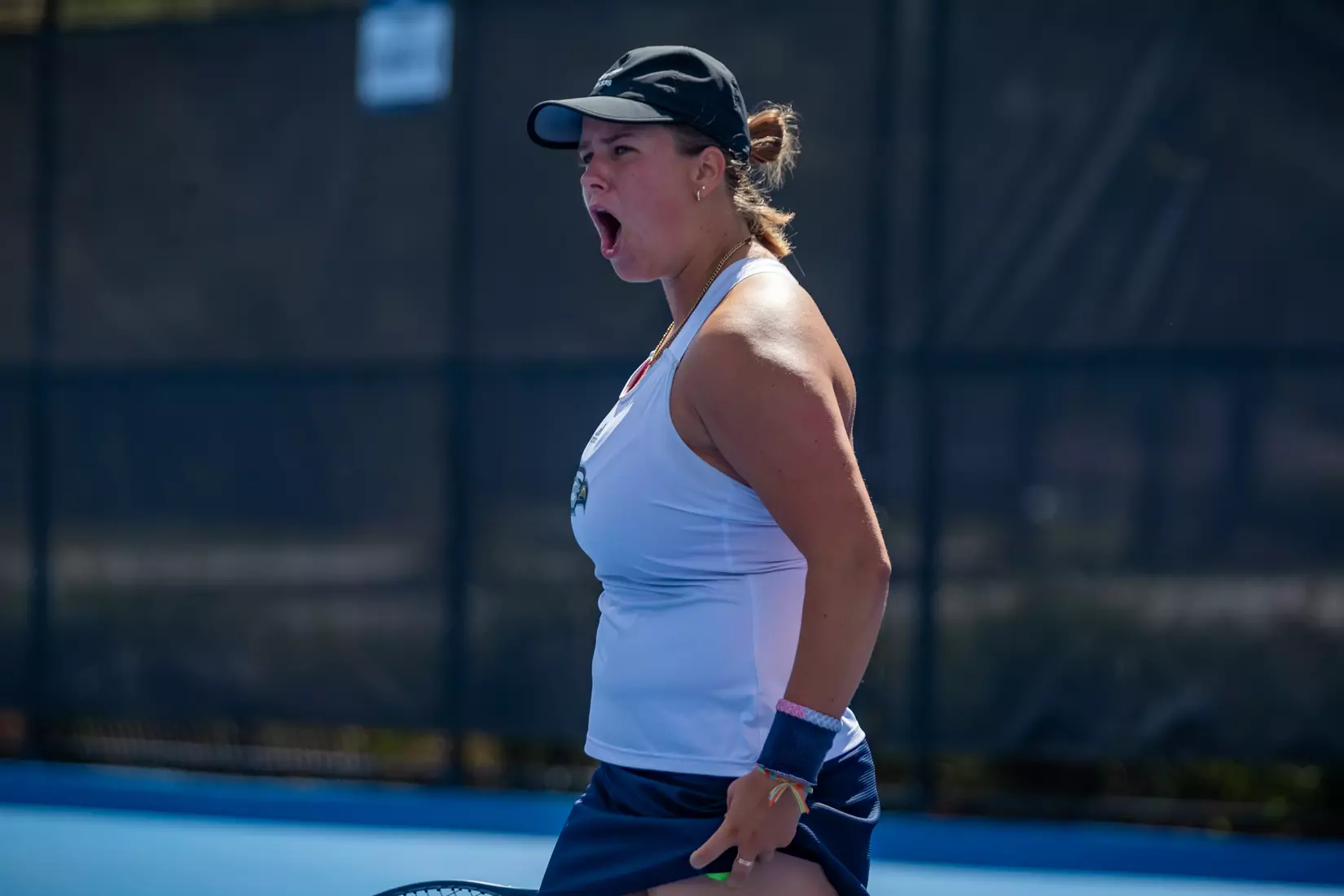 STATESBORO, GEORGIA - MARCH 17: Georgia Southern Women’s Tennis faces Rhode Island at the Wallis Tennis Center on March 17, 2022 in Statesboro, Georgia