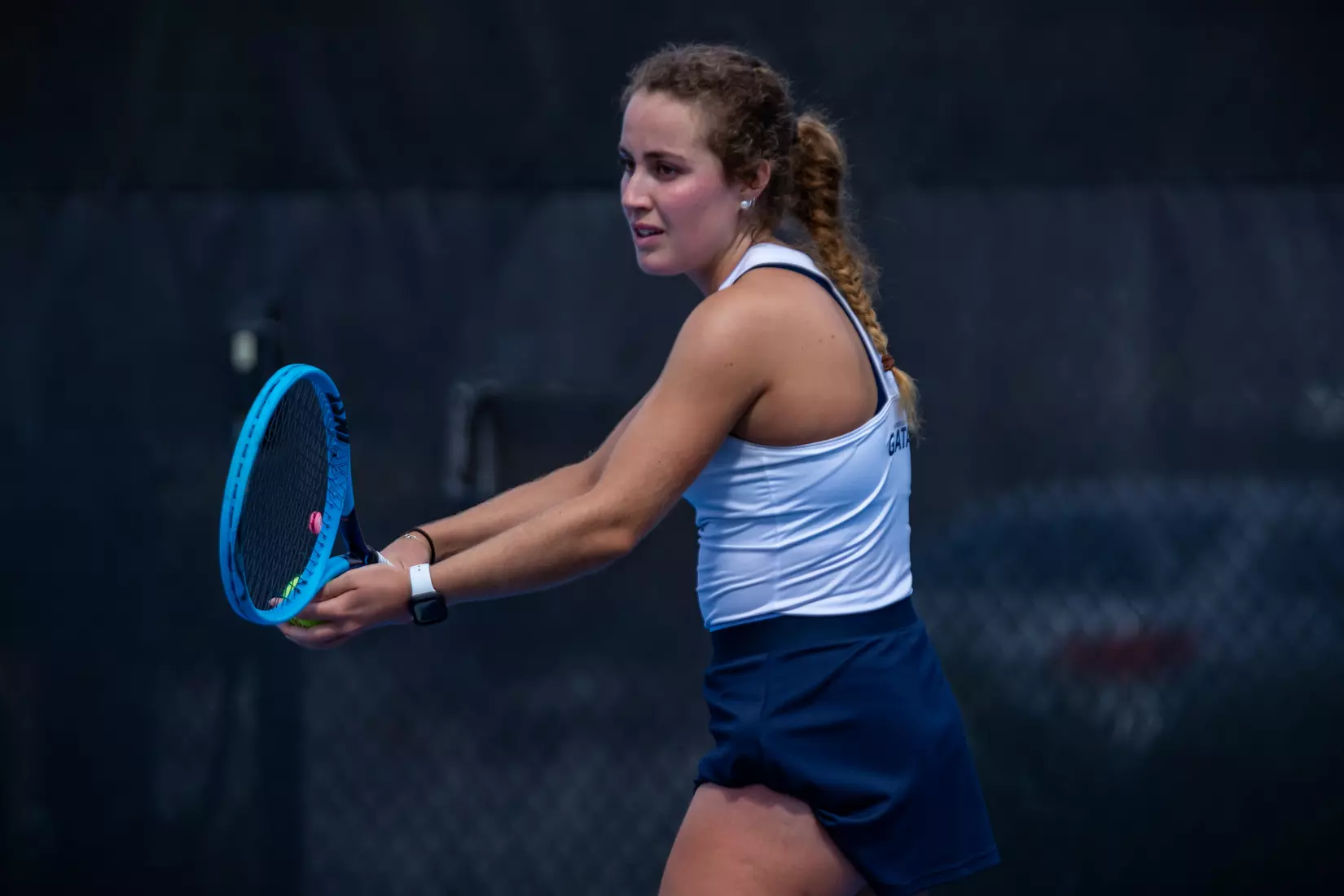 STATESBORO, GEORGIA - MARCH 17: Georgia Southern Women’s Tennis faces Rhode Island at the Wallis Tennis Center on March 17, 2022 in Statesboro, Georgia