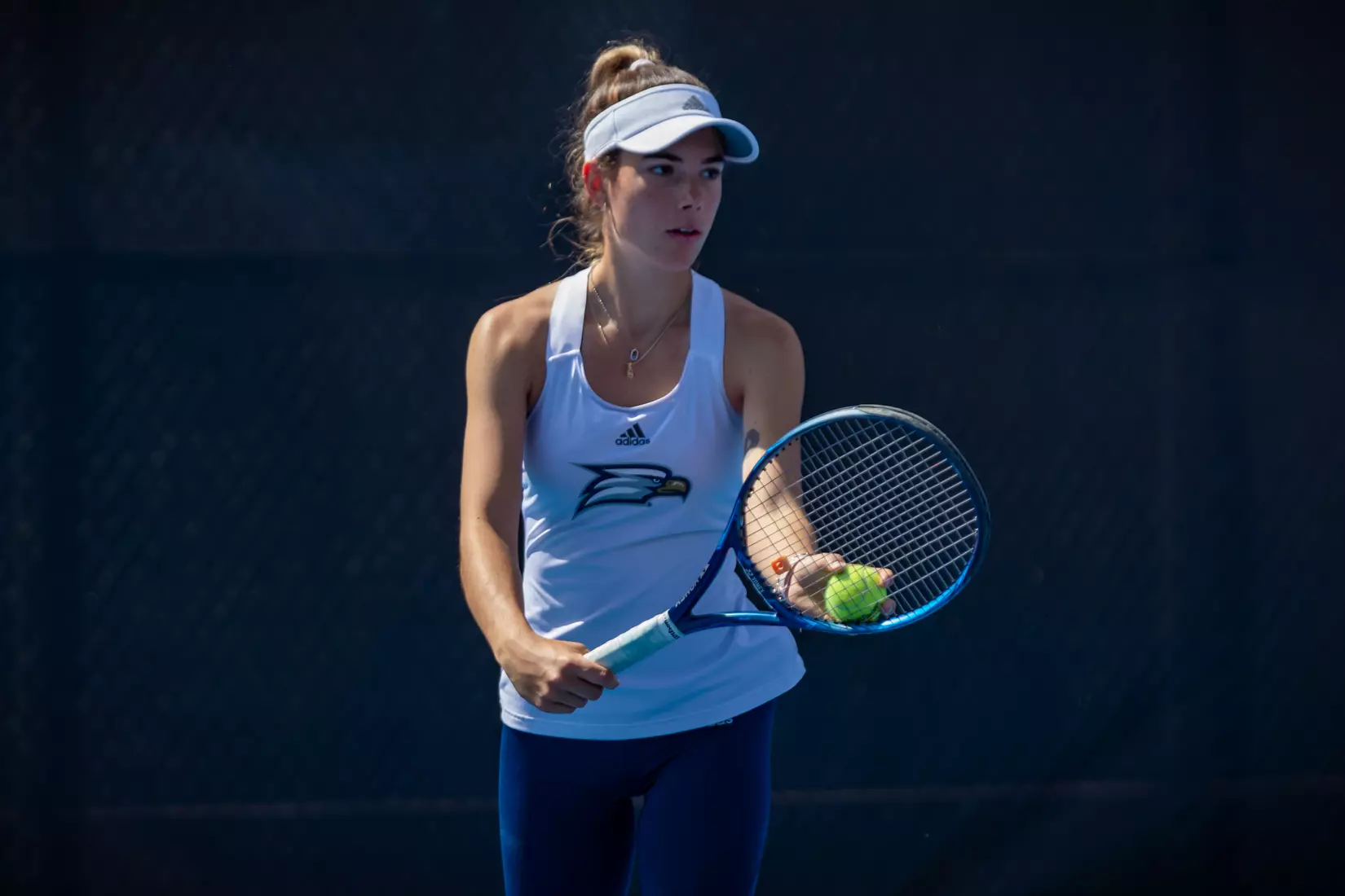 STATESBORO, GEORGIA - MARCH 17: Georgia Southern Women’s Tennis faces Rhode Island at the Wallis Tennis Center on March 17, 2022 in Statesboro, Georgia