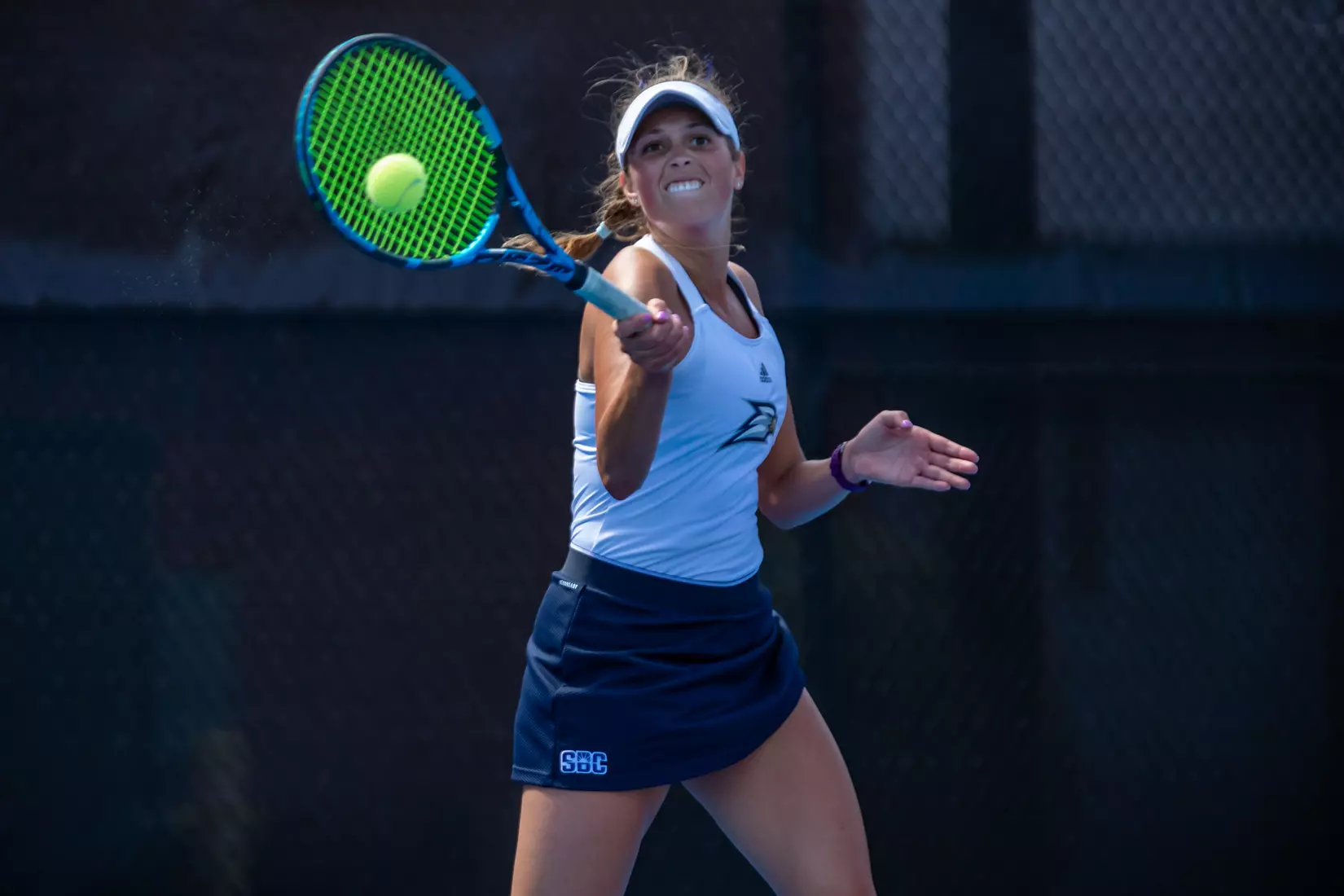 STATESBORO, GEORGIA - MARCH 17: Georgia Southern Women’s Tennis faces Rhode Island at the Wallis Tennis Center on March 17, 2022 in Statesboro, Georgia