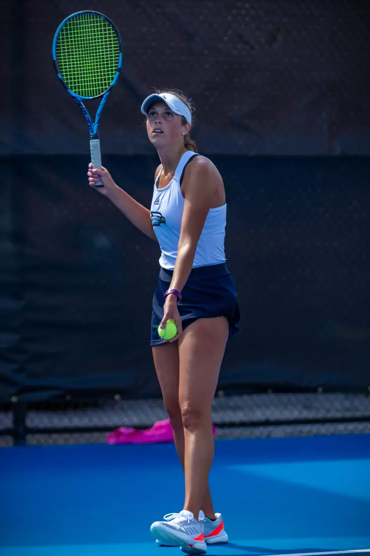 STATESBORO, GEORGIA - MARCH 17: Georgia Southern Women’s Tennis faces Rhode Island at the Wallis Tennis Center on March 17, 2022 in Statesboro, Georgia