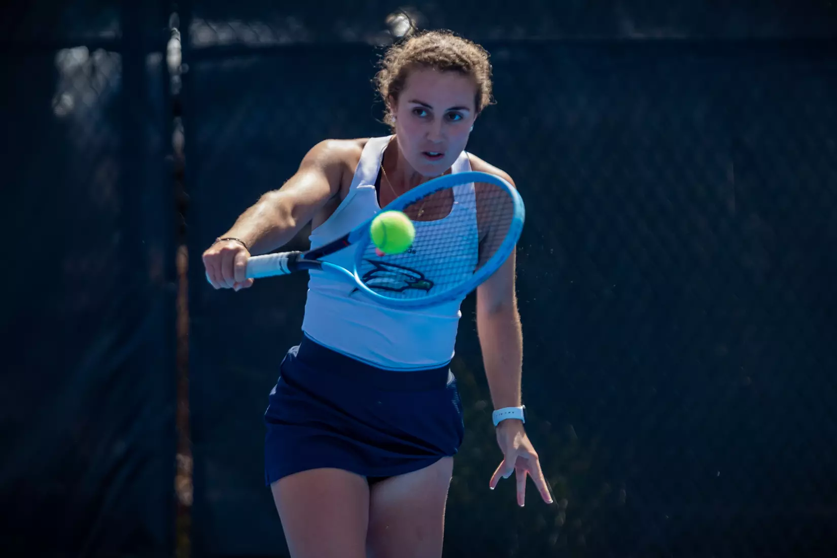 STATESBORO, GEORGIA - MARCH 17: Georgia Southern Women’s Tennis faces Rhode Island at the Wallis Tennis Center on March 17, 2022 in Statesboro, Georgia