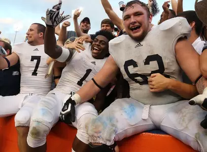 Georgia Southern Post-game Celebration after Florida Win