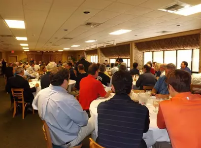 Jeff Monken at 2013 football luncheon