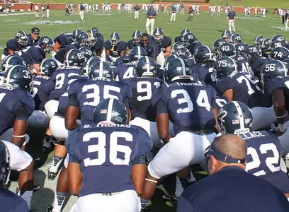 Football pre-game huddle