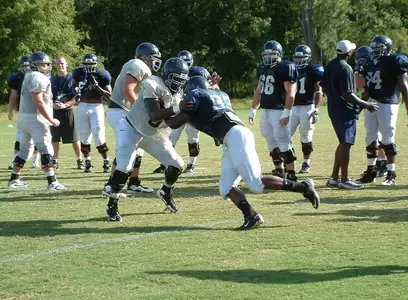Football Practice Action Shot