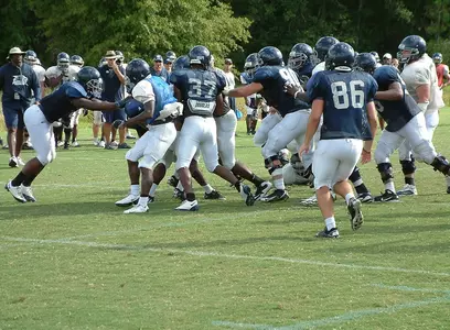 Football Practice Action Shot