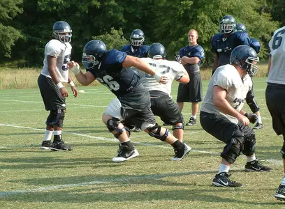 Football Practice Action Shot