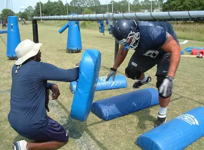 Football Practice Action Shot