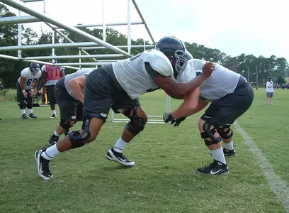 Football Practice Action Shot