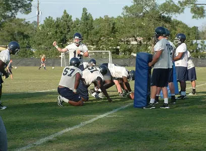 Football Practice Action Shot
