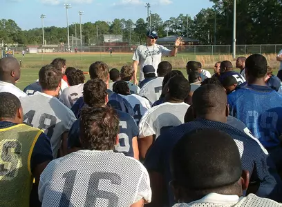 Football Practice Action Shot
