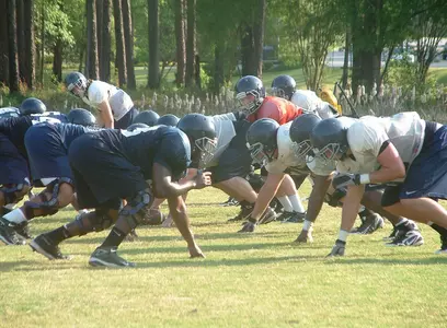 Football Practice Action Shot