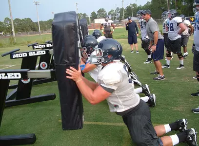 Football Practice Action Shot