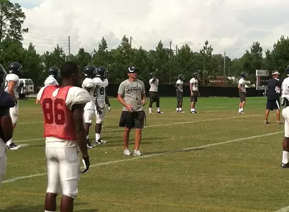Football Practice Action Shot