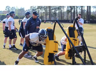 Football Practice Action Shot