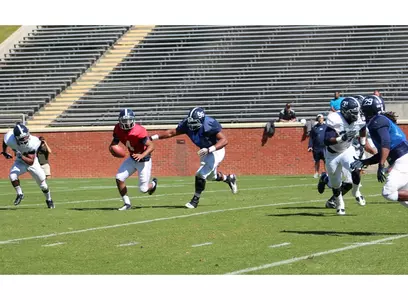 Football Practice Action Shot
