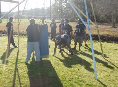 Football Practice - Action Shot