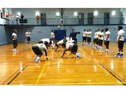 Football Practice Action Shot