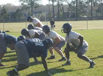 Football Practice - Action Shot