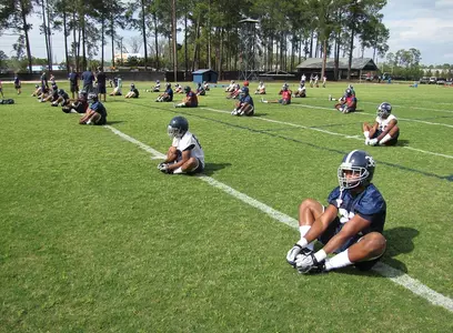 Football Practice Action Shot