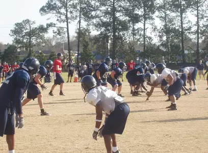Football Practice - Action Shot
