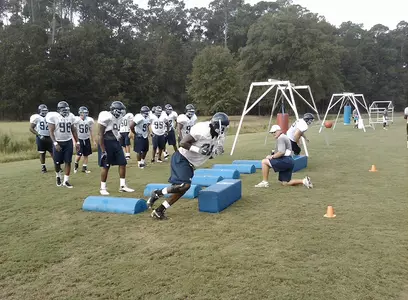 Football Practice - Action Shot