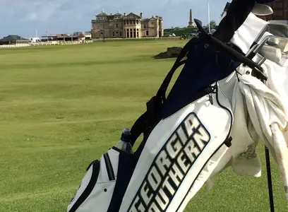 Georgia Southern golf bag in Scotland