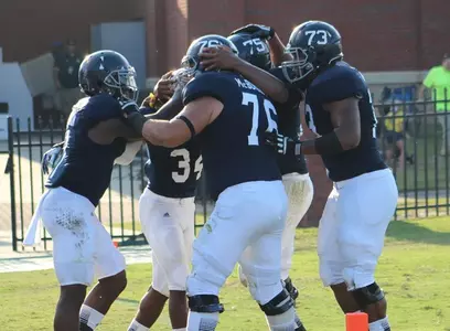 Eagles celebrated after a Georgia Southern touchdown