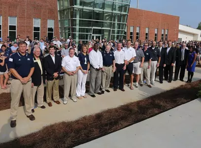 Football Operations Center ribbon cutting 8-16-2014