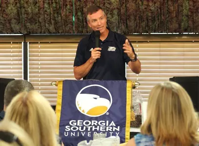 Coach Willie Fritz at Savannah Alumni Network Luncheon
