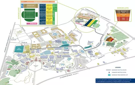 Football Parking Map - 8/25/2014