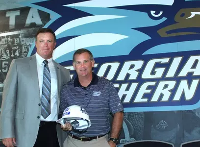 Kleinlein and Hennon after Eagles Departmental Meeting -- 8-27-2014