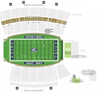Family-Friendly Club Level Sections
