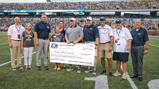 2018 Athletic Foundation Check Presentation