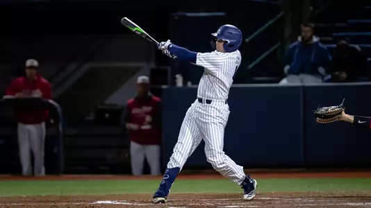 Mason McWhorter hits against Radford