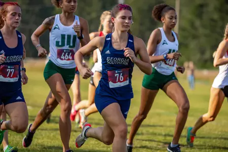STATESBORO, GEORGIA - OCTOBER 15: Georgia Southern Cross Country hosts the 2021 GATA XC Classic at the Statesboro Disc Golf Course on October 15, 2021 in Statesboro, Georgia