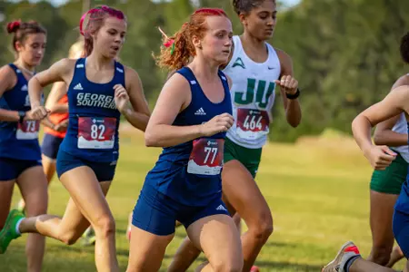 STATESBORO, GEORGIA - OCTOBER 15: Georgia Southern Cross Country hosts the 2021 GATA XC Classic at the Statesboro Disc Golf Course on October 15, 2021 in Statesboro, Georgia