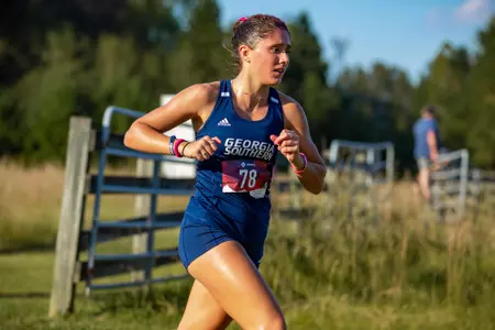 STATESBORO, GEORGIA - OCTOBER 15: Georgia Southern Cross Country hosts the 2021 GATA XC Classic at the Statesboro Disc Golf Course on October 15, 2021 in Statesboro, Georgia