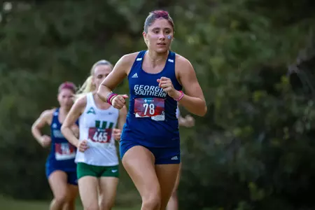 STATESBORO, GEORGIA - OCTOBER 15: Georgia Southern Cross Country hosts the 2021 GATA XC Classic at the Statesboro Disc Golf Course on October 15, 2021 in Statesboro, Georgia